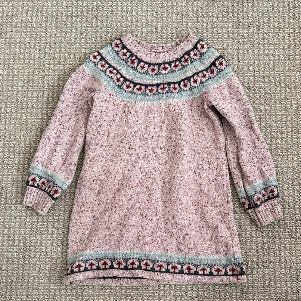 Tea Collection Pink and Blue Knit Dress
